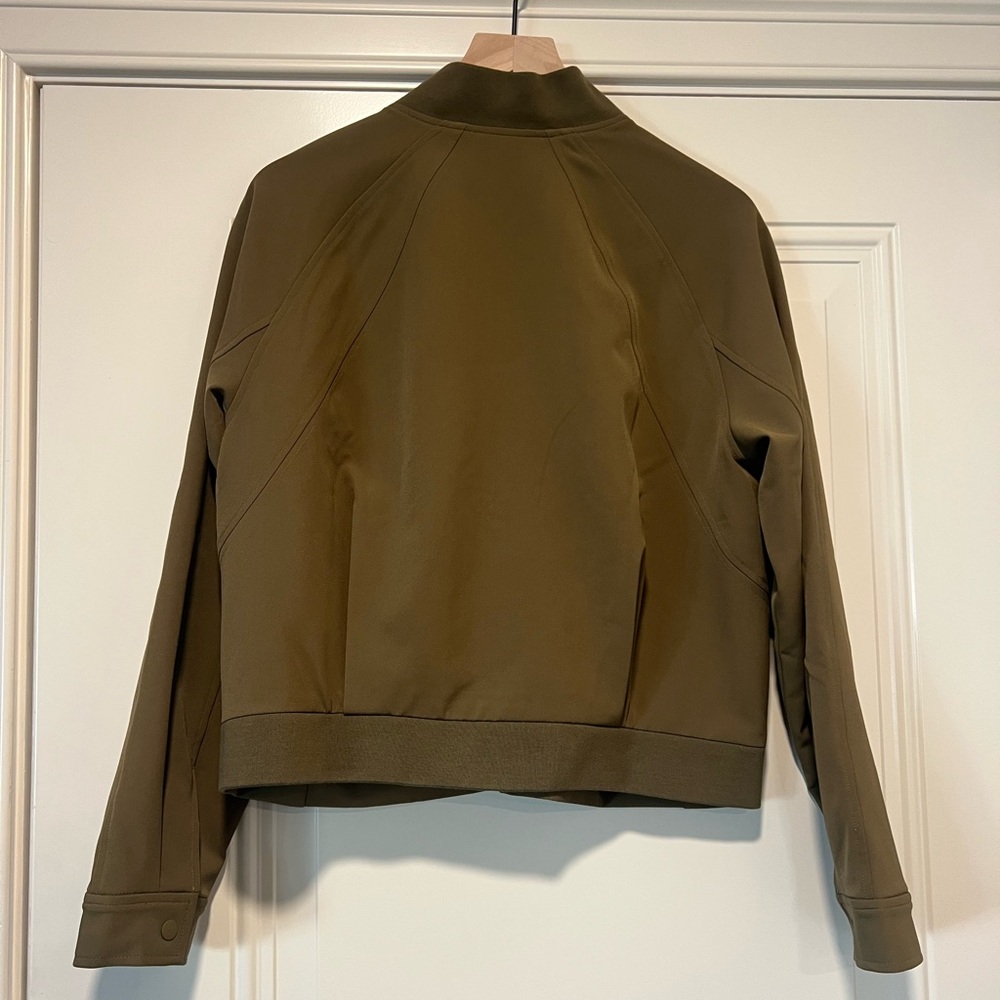 Athleta Women's Olive Bomber Jacket - Picture 3 of 4